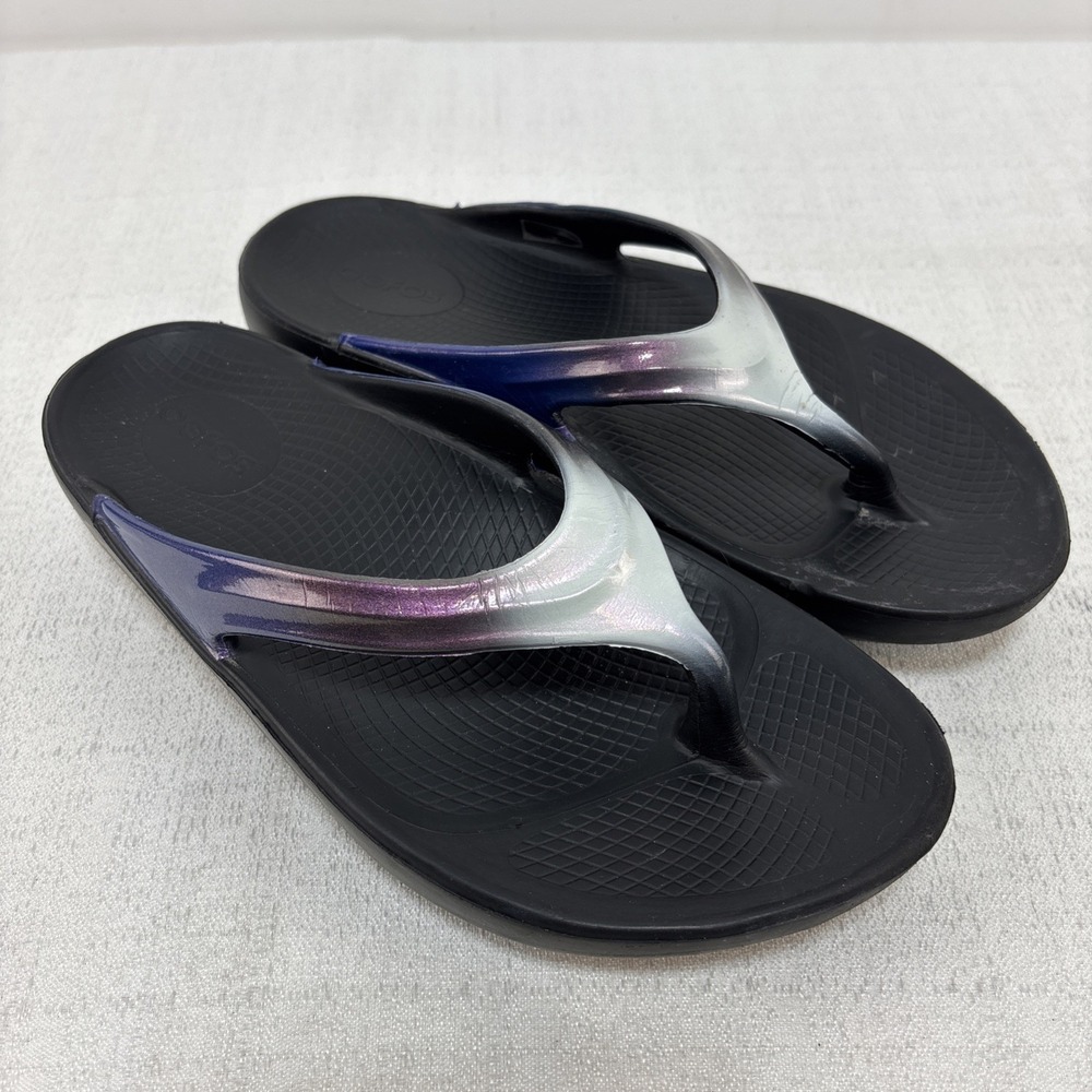 OOFOS OOlala Luxe Thong Sandals Calypso Ombre Women's Size‎ US 7